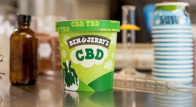 A pint of Ben & Jerry's CBD infused ice cream