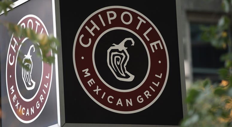A Chipotle restaurant sign