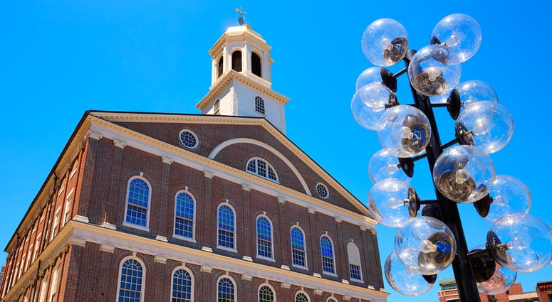 Boston Faneuil Hall marketplace in Massachusetts USA Boston Faneuil Hall marketplace in Massachusetts USA