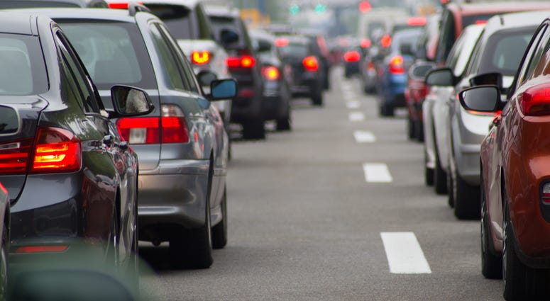A traffic jam A traffic jam