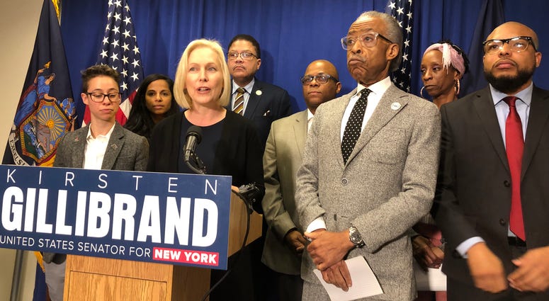 Sen. Kirsten Gillibrand and Rev. Al Sharpton promote bail reform. Gillibrand bail reform
