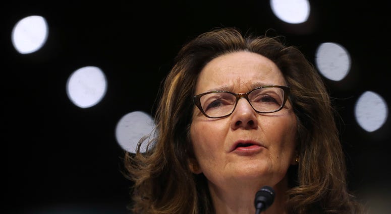 In this May 9, 2018 photo, CIA nominee Gina Haspel testifies during a confirmation hearing of the Senate Intelligence Committee, on Capitol Hill in Washington. In this May 9, 2018 photo, CIA nominee Gina Haspel testifies during a confirmation hearing of the Senate Intelligence Committee, on Capitol Hill in Washington.