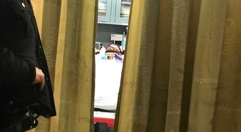 Eric Diaz Cruz in a hospital bed. Eric Diaz Cruz