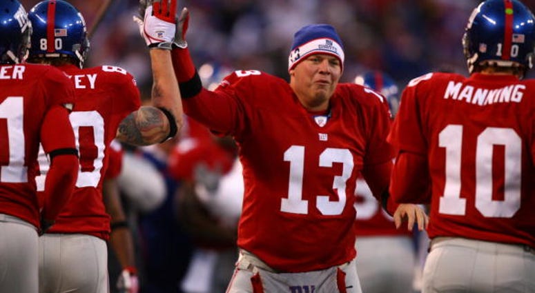 Jared Lorenzen Jared Lorezen celebrates with the Giants.