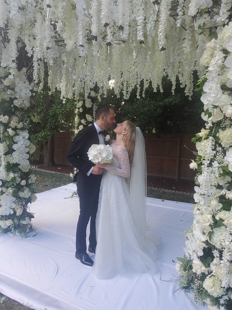 Newlyweds Ashley and Israel. Newlyweds Ashley and Israel
