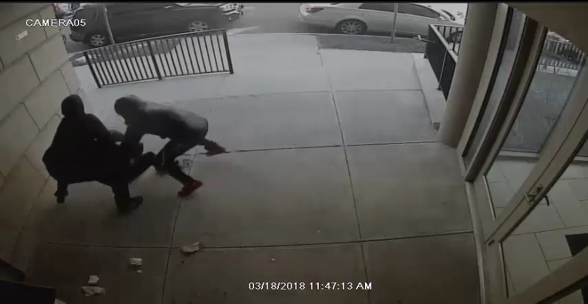 Police are looking for two men who jumped and robbed a man in the Bronx. Police are looking for two men who jumped and robbed a man in the Bronx.