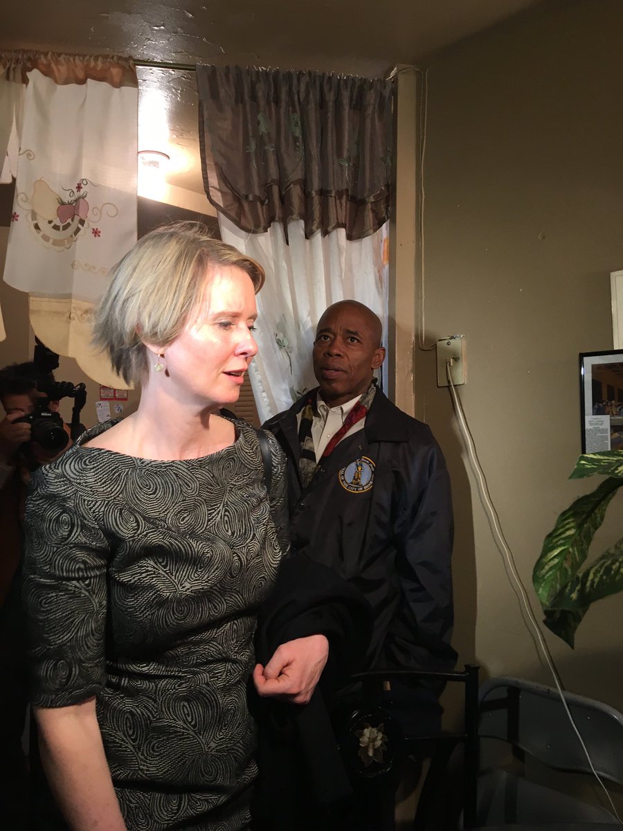 Cynthia Nixon tours NYCHA