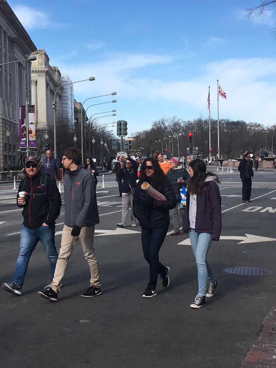 Demonstrators arrive at the March For Our Lives. Demonstrators arrive at the March For Our Lives.