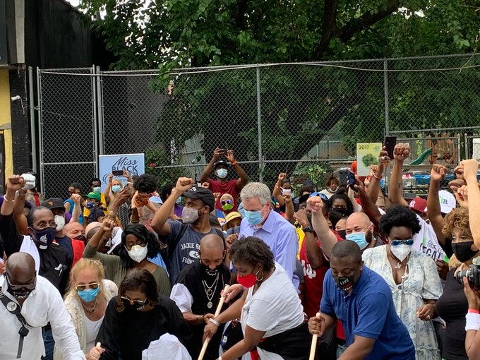 The Black Lives Matter mural in Harlem. Black Lives Matter mural Harlem