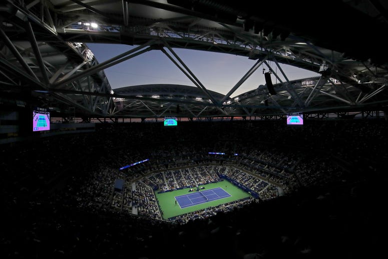 A general view of Arthur Ashe Stadium during the Women's Singles quarterfinal match between Serena Williams of the United States and Qiang Wang of China on day nine of the 2019 US Open - Mike Stobe/Getty Images