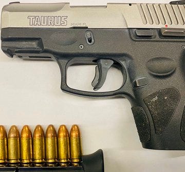 One of the illegal guns confiscated by police. One of the illegal guns confiscated by police.