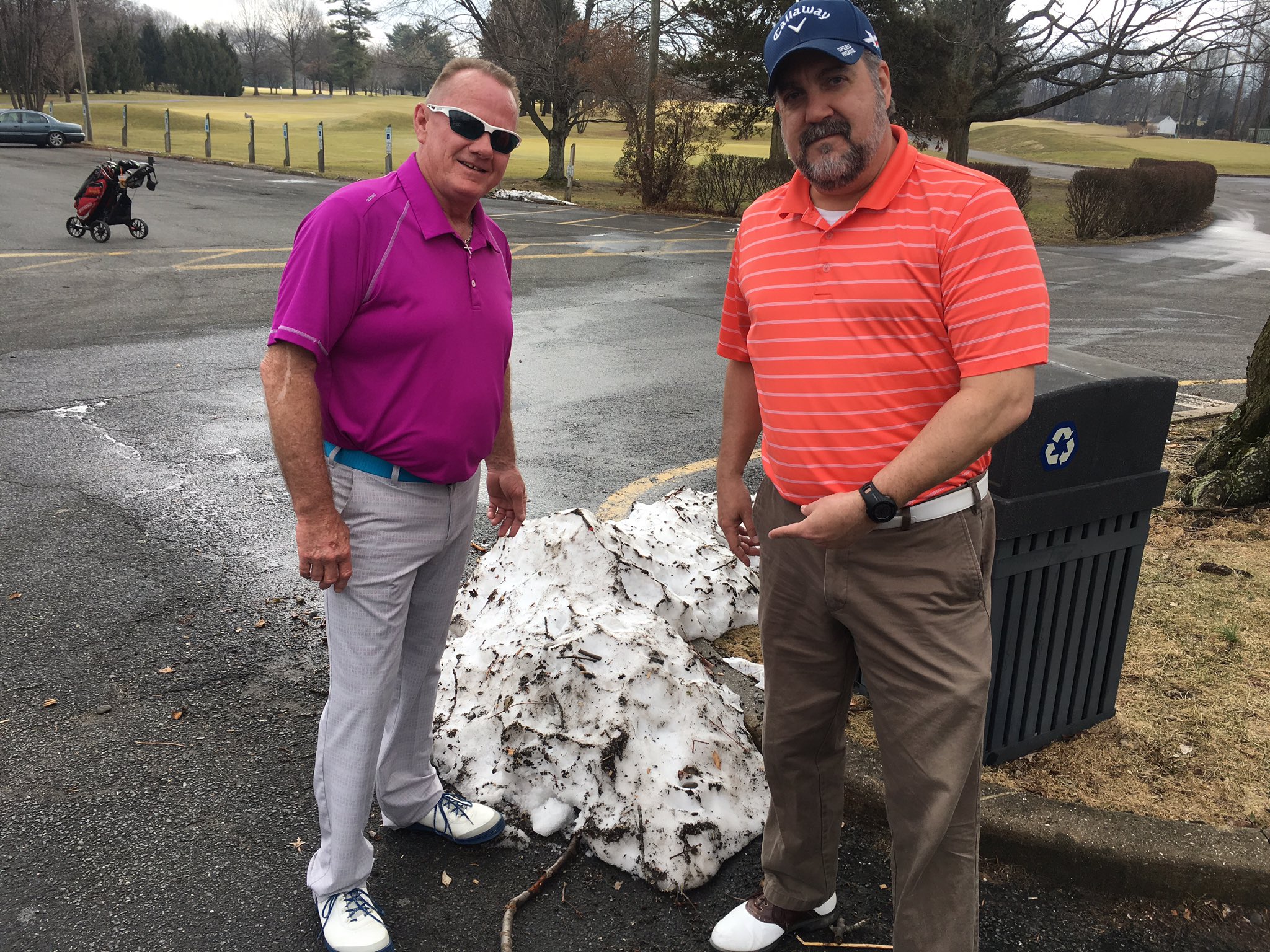 Golfers were taking to the tees in Paramus where the temperature hit 70. Golfers were taking to the tees in Paramus where the temperature hit 70.