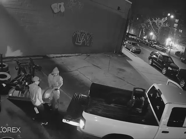 Police are looking for three men who stole a $4,5000 snow plow in Queens. Police are looking for three men who stole a $4,5000 snow plow in Queens.