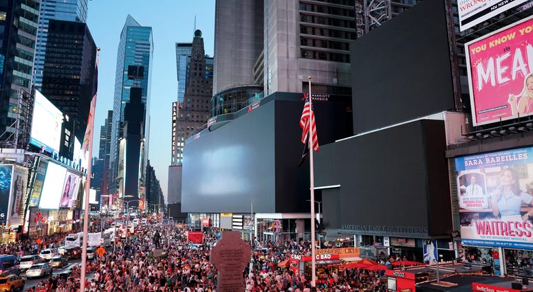 Scene from the large power outage that took place in the Times Square and Midtown Manhattan section of New York, NY around 7 p.m. on July 13, 2019. Manhattan blackout