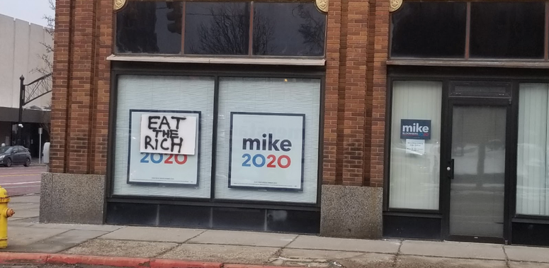Bloomberg vandalized