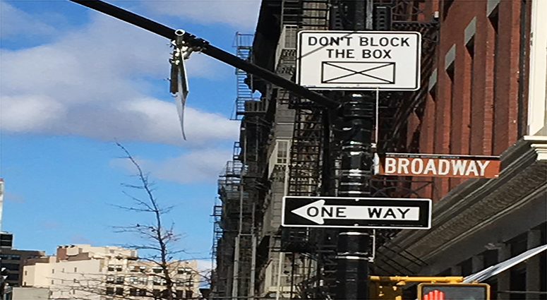 Don't Block The Box Sign