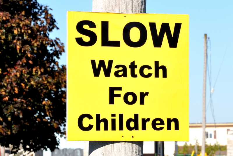 Slow children at play sign. Slow children at play sign.