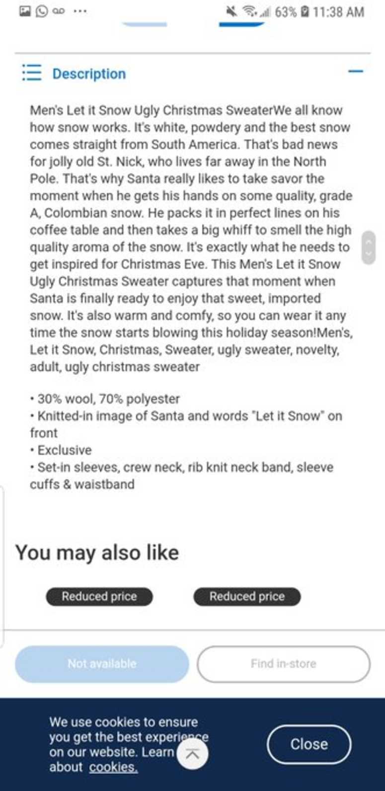 Santa cocaine sweater