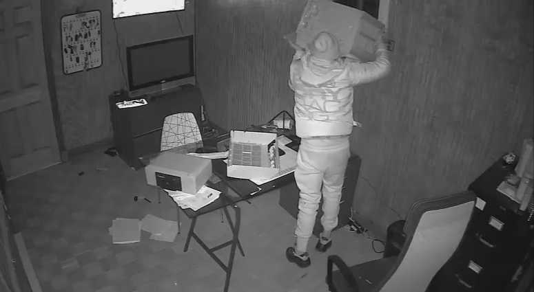 A man broke into a Bronx used car dealership by pushing-in an air conditioning unit. A man broke into a Bronx used car dealership by pushing-in an air conditioning unit.