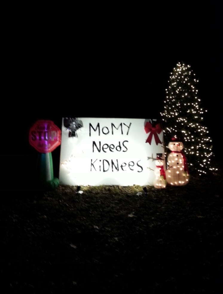 The sign at the bottom of Winstedt's driveway. Noah sign