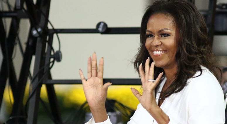 Michelle Obama appears on the NBC Today Show's celebration of The International Day of the Girl in New York. Michelle Obama