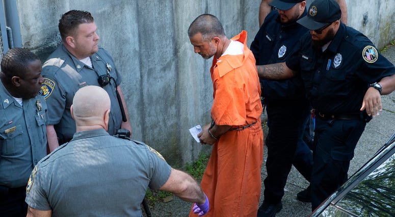 Fotis Dulos, the estranged husband of missing New Canaan mother of five Jennifer Farber Dulos, is led into Norwalk Superior Court on Monday morning, June 3, 2019. Fotis Dulos