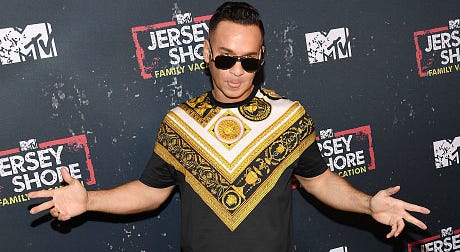 Television personality Mike 'The Situation' Sorrentino attends MTV's 'Jersey Shore Family Vacation' New York premiere party at PHD at the Dream Downtown on April 4, 2018 in New York City. The Situation