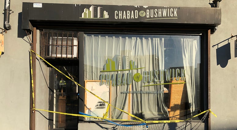 The front window of the Chabad of Bushwick was smashed Friday night. Synagogue vandalism