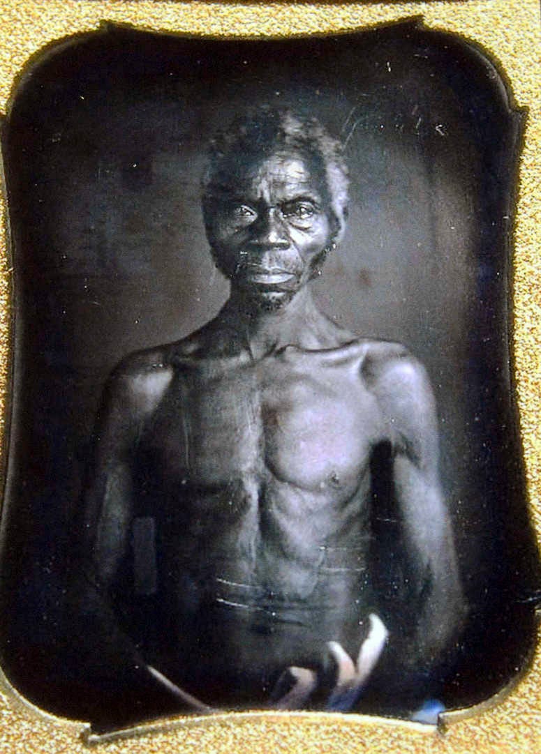 This July 17, 2018 copy photo shows a 1850 Daguerreotype of Renty, a South Carolina slave who Tamara Lanier, of Norwich, Conn., said is her family's patriarch. South Carolina slave