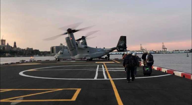 MV-22 Osprey at the Downtown Heliport