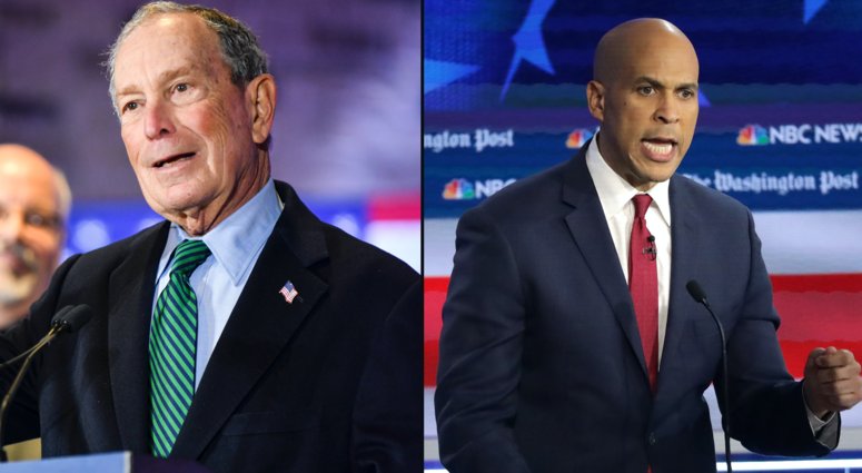 Michael Bloomberg and Cory Booker. Booker Bloomberg