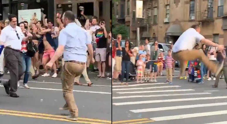 Corey Johnson at Brooklyn Pride. Corey Johnson Brooklyn Pride