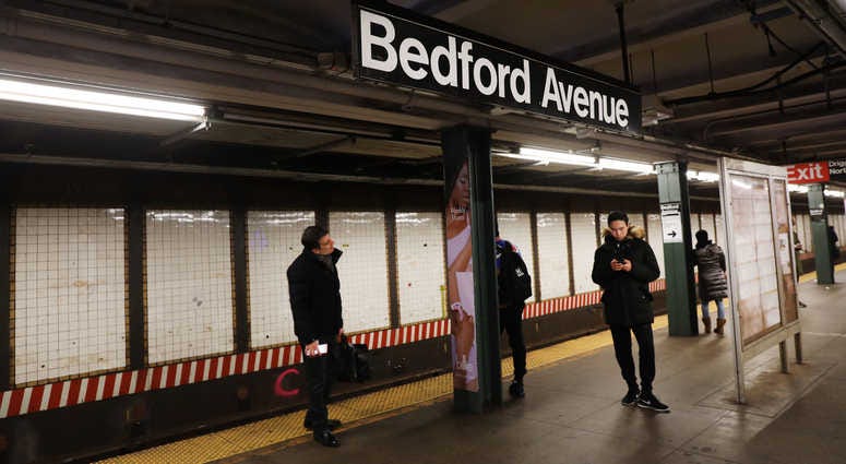 The L train in Williamsburg. L train