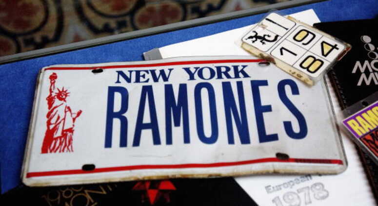 Ramones memorabilia sits on display at The Ramones 30th Anniversary Party Ramones memorabilia sits on display at The Ramones 30th Anniversary Party