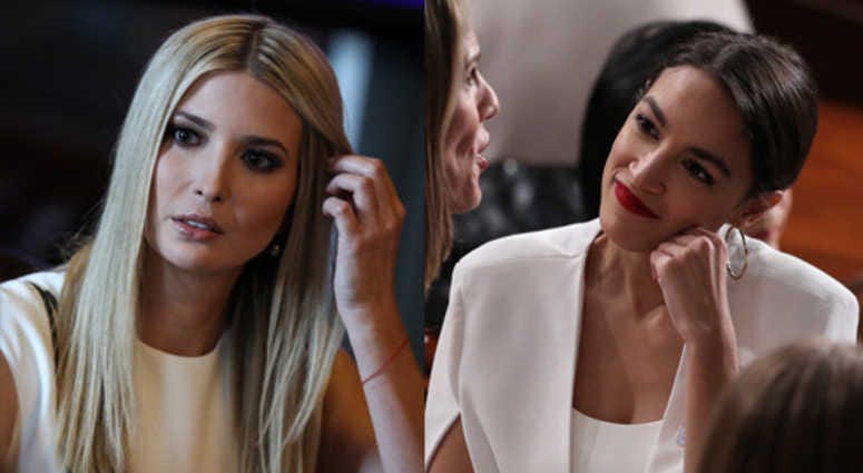 Ivanka Trump and Alexandria Ocasio-Cortez. Ivanka Trump and Alexandria Ocasio-Cortez