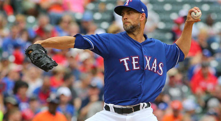 Mike Minor #36 of the Texas Rangers throws in the second inning against Houston Astros at Globe Life Park in Arlington on April 1, 2018 in Arlington, Texas. (Rick Yeatts/Getty Images) Mike Minor