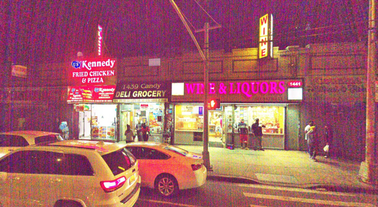 The scene of the Bronx shooting. Bronx shooting