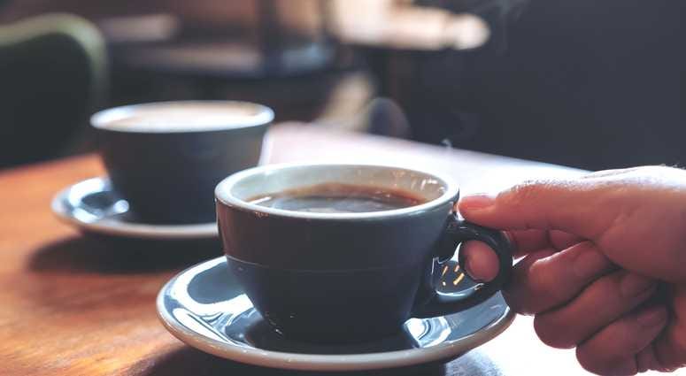 A cup of black coffee