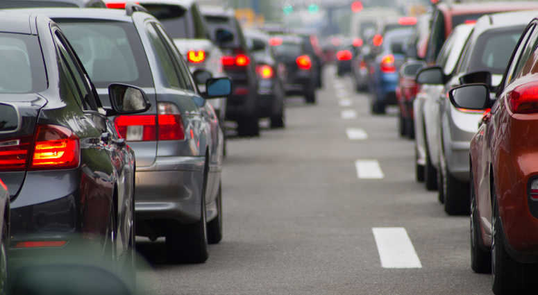 A traffic jam A traffic jam
