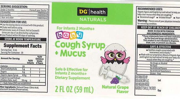 DG Health Cough Syrup is being recalled due to bacteria concerns. Cough Syrup Recall DG health