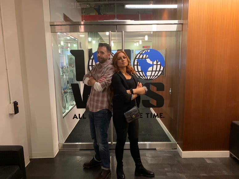 Becky Lynch and Walter Geis at 1010 WINS Becky Lynch and Walter Geis at 1010 WINS