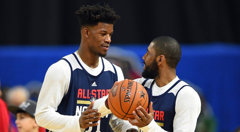Jimmy Butler and Kyrie Irving Jimmy Butler and Kyrie Irving
