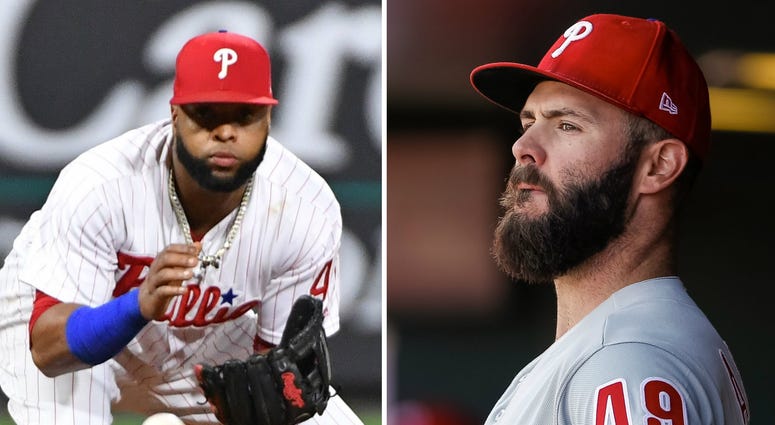 Carlos Santana and Jake Arrieta Carlos Santana and Jake Arrieta