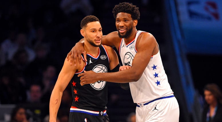 Ben Simmons and Joel Embiid Ben Simmons and Joel Embiid