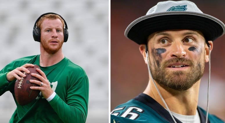 Carson Wentz and Chris Long Carson Wentz and Chris Long