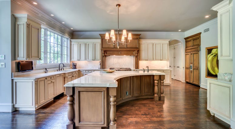 Kitchen inside Bruce Allen's home. Bruce Allen's McLean, Virginia mansion is up for sale again.