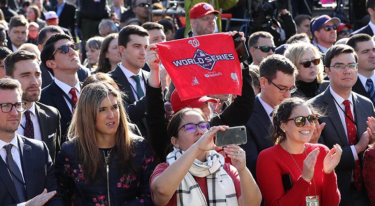 More than 5,000 people gathered on the South Lawn of the White House to witness the Nationals' World Series championship ceremony Nationals White House Ceremony Crowd Size