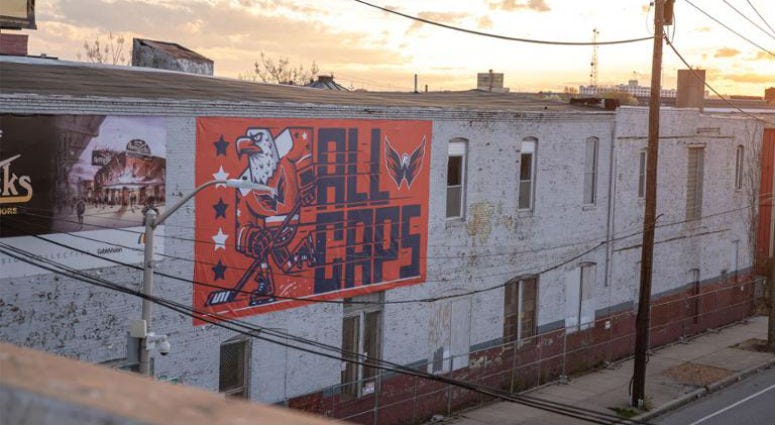 Caps mural at 1300 Russell Street Baltimore, MD, designed by Zach Shuta Baltimore_Mural