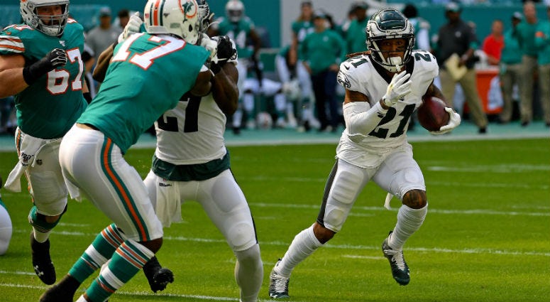 Ronald Darby picks off the Miami Dolphins. Report: Redskins agree to one-year deal with Ronald Darby
