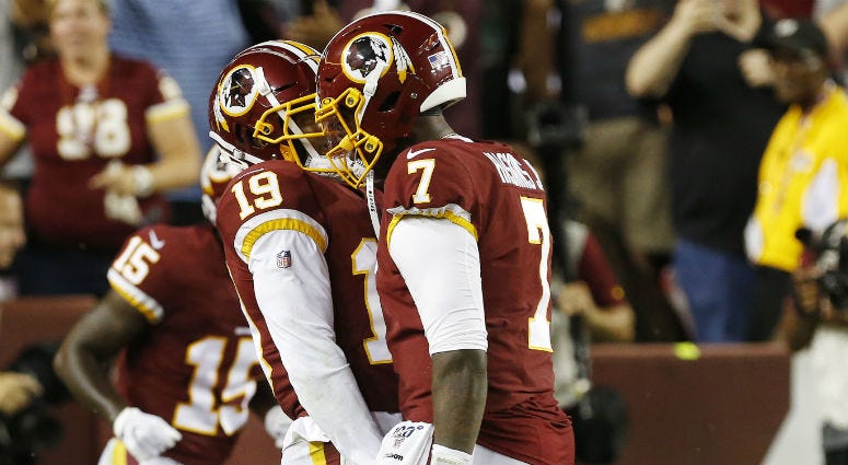 Dwayne Haskins' first Redskins TD pass was a 55-yard strike Dwayne Haskins' first Redskins TD pass was a 55-yard strike